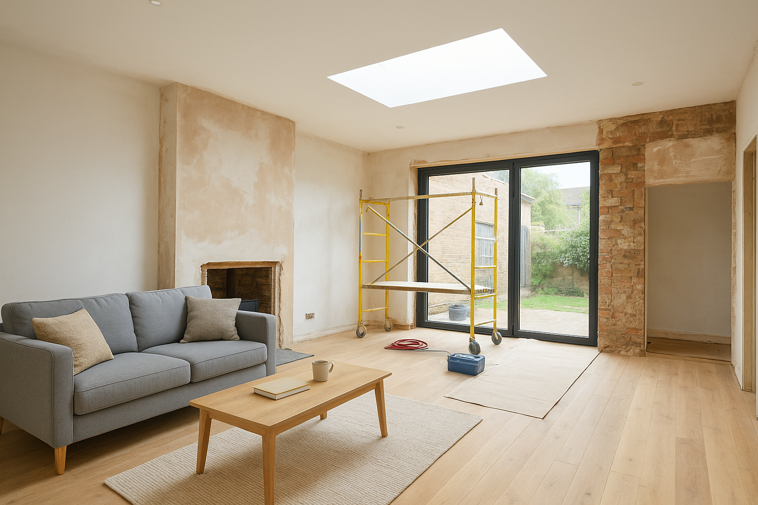 Modern home extension exterior